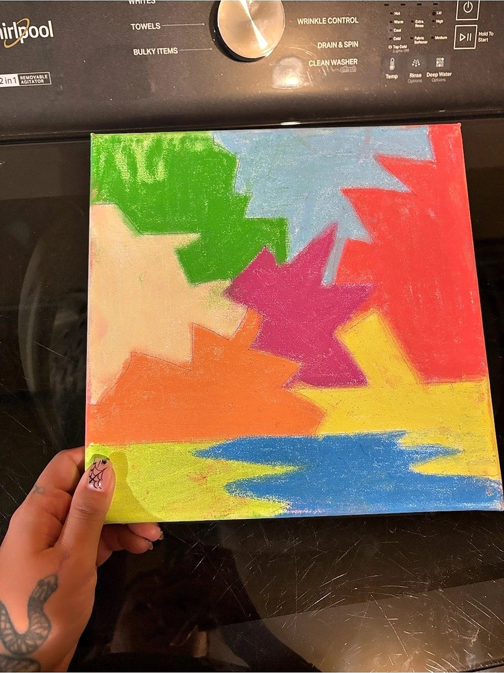 Abstract Geometric Multicolor Painting